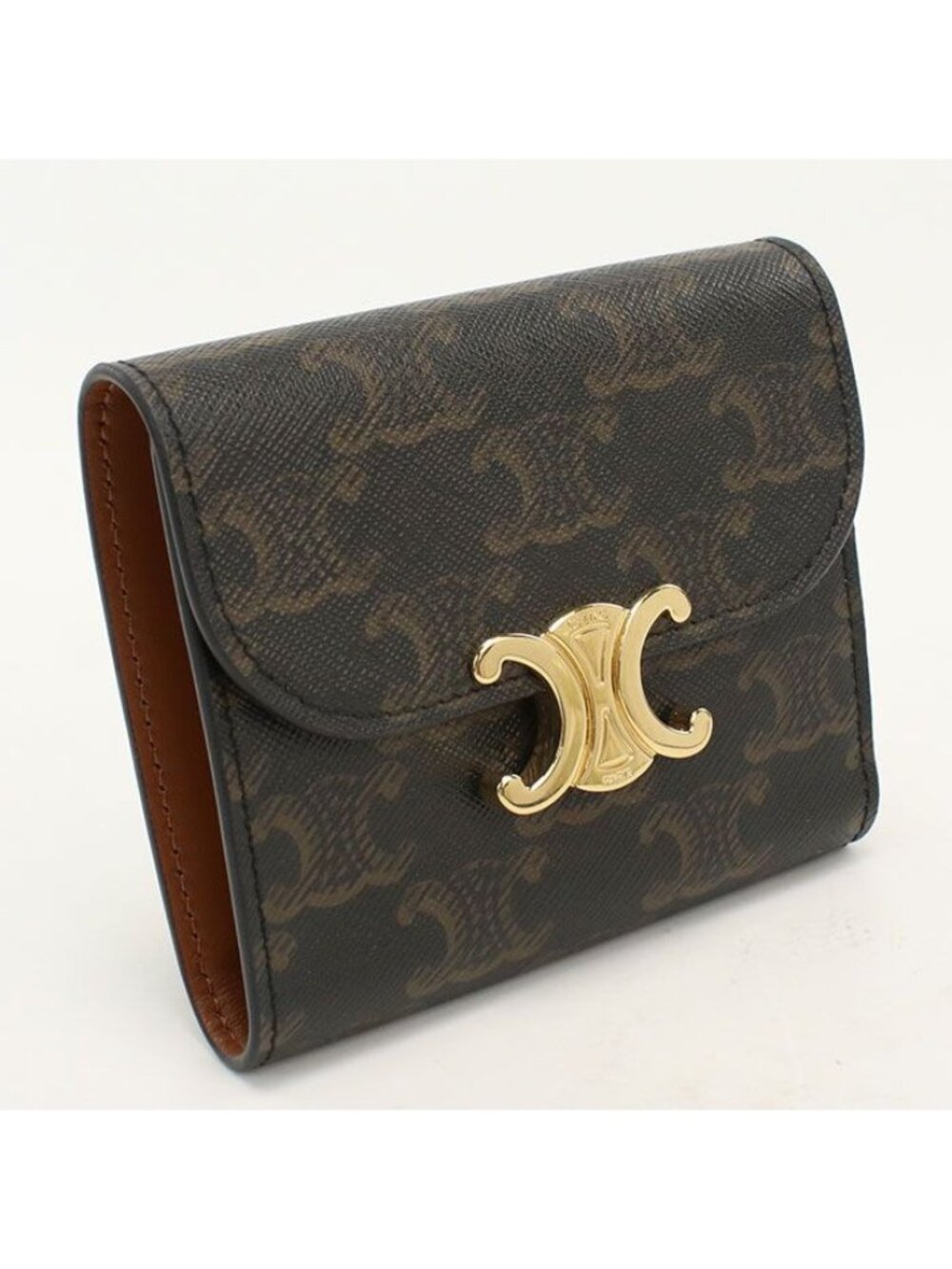 Celine Small Flap Wallet Triomphe Canvas Trifold